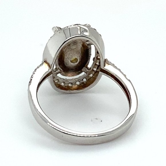 Apatite 2.65ct Platinum Finish Solid 925 Sterling Silver Ring - Picture 5 of 6